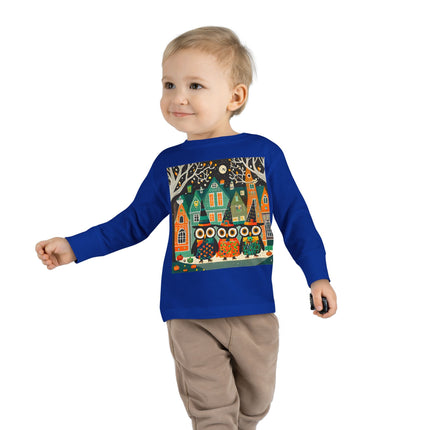 Night of the Trick-or-Treating Owlets Toddler Long Sleeve Tee