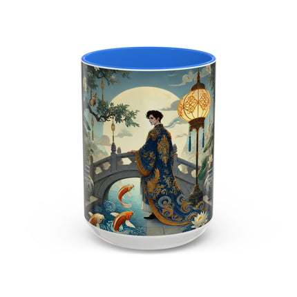 Moonlit Bridge Gentleman Colorful Mug – Imperial Serenity & Moonlit Harmony