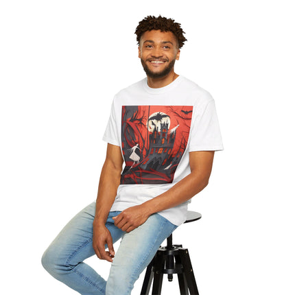 Halloween Night Scene Unisex Garment-Dyed T-shirt