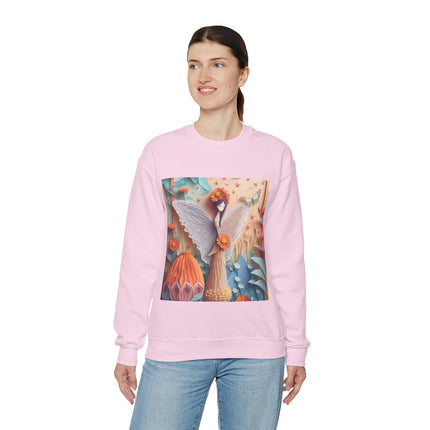 Zinnia Fairy Unisex Heavy Blend™ Crewneck Sweatshirt