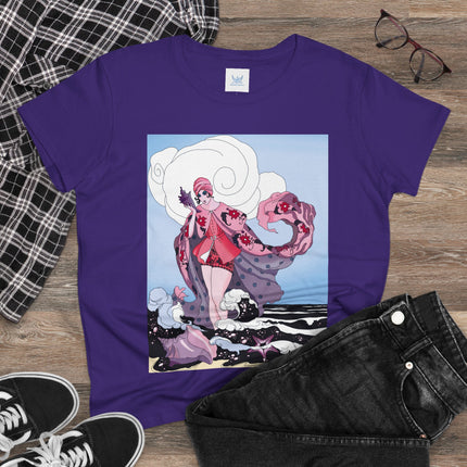 Goddess of the Swirling Sea Midweight Cotton Tee