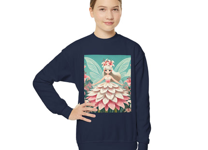 Lily Fairy in Bloom Youth Crewneck Sweatshirt