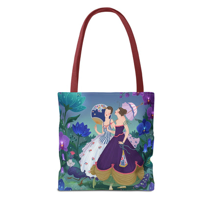 🌸☂️ The Ladies Of The Garden Promenade Tote Bag – Art Deco Floral Elegance