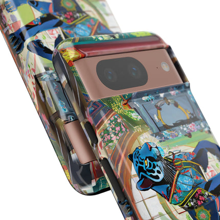 Cyber Panther's Hunt Phone Cases