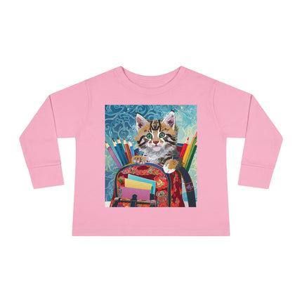 Whiskered Wanderings Toddler Long Sleeve Tee