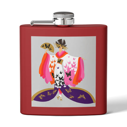 Butterfly Kimono Flask – Elegant Japanese Fantasy & Whimsical Grace