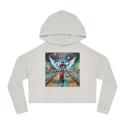 Samurai Robot Angels Cropped Hooded Sweatshirt