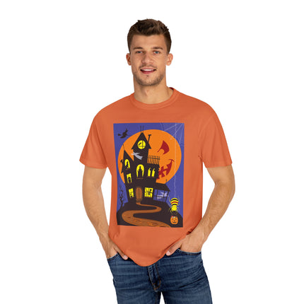 Halloween Night at the Haunted House Unisex Garment-Dyed T-shirt