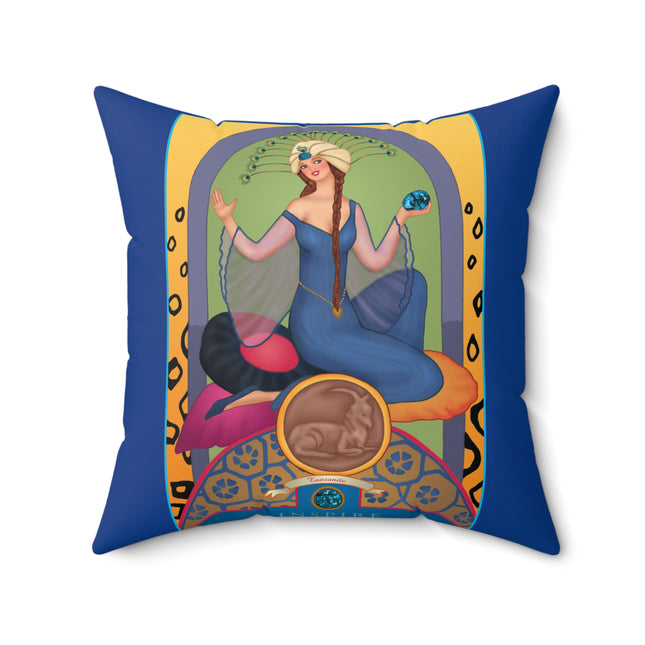 December & Tanzanite (from the Gem Series) by Sofia Chiostri Spun Polyester Square Pillow