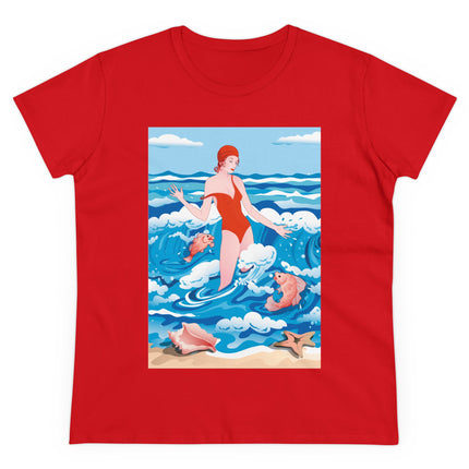 Ocean Symphony Women's Midweight Cotton Tee