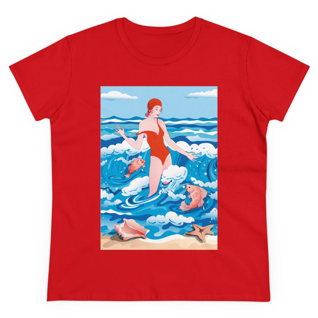 Ocean Symphony Women's Midweight Cotton Tee