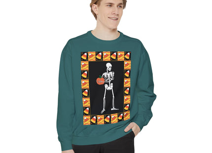 Candy Corn Skeleton Unisex Garment-Dyed Sweatshirt