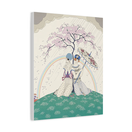 🌈☂️ Beneath The Rainbow Tree Placemat – Art Deco Spring Fantasy