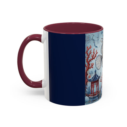 Lionfish & Lantern Colorful Mug – Mystical Ocean & Asian Harmony