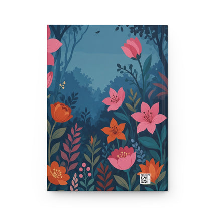 🛁🌺 The Lady Of The Enchanted Flower Bath Hardcover Journal – Art Deco Garden Whimsy