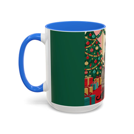 🖤🔥 The Lady Of The Christmas Hearth Colorful Mug – Art Deco Holiday Elegance