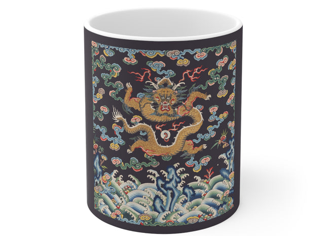 Rank Badge with Dragon with Deer Hooves Ceramic Mug 11oz