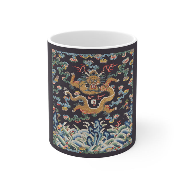 Rank Badge with Dragon with Deer Hooves Ceramic Mug 11oz
