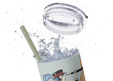 Costume de Yacht by George Barbier Skinny Tumbler with Straw, 20oz