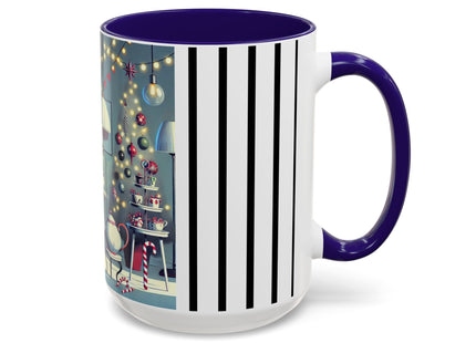 Whimsical Christmas Tea Party Colorful Mugs (11oz, 15oz)