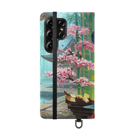 🌸✨ Cyberpunk Geisha Flip Case – Neon Elegance & Futuristic Grace