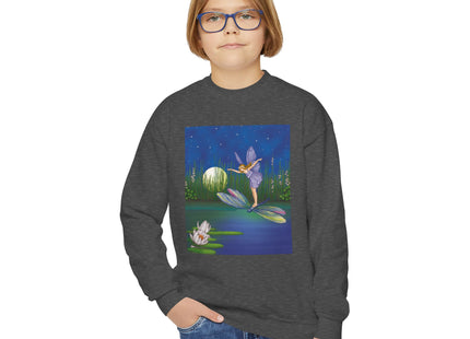 Fairy on a Dragonfly Youth Crewneck Sweatshirt