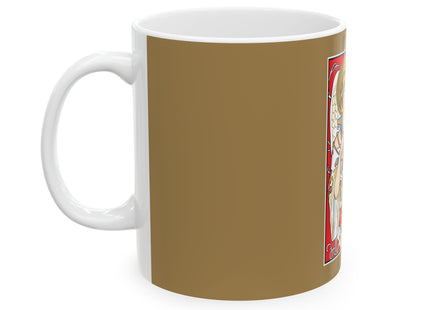 Angel with Red Background Ceramic Mug 11oz