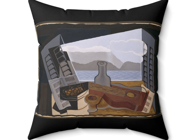 Open Window by Juan Gris Spun Polyester Square Pillow
