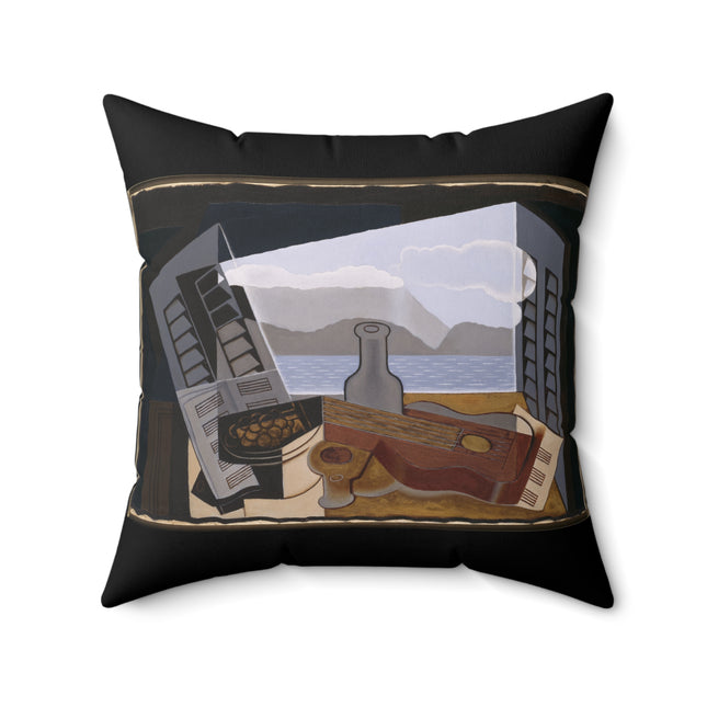Open Window by Juan Gris Spun Polyester Square Pillow