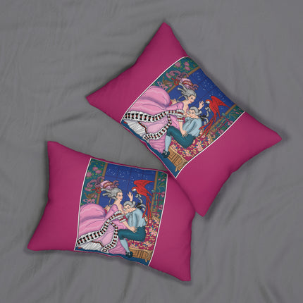 The Jealous Parrot by George Barbier Spun Spun Polyester Lumbar Pillow