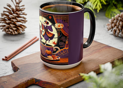 Theatrical Halloween Mice on Teacup Colorful Mugs (11oz, 15oz)