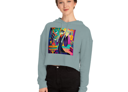 Phantoms of Elegance Women’s Cropped Hooded Sweatshirt