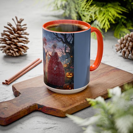 ♥️🎃 The Queen Of Hearts Halloween Masquerade Colorful Mug – Royal Halloween Fantasy