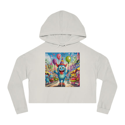 Monster Parade Madness Women’s Cropped Hooded Sweatshirt