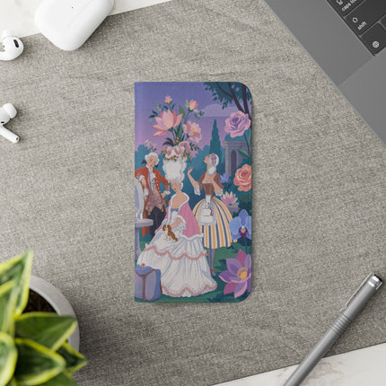 🌸🐶 The Grand Garden Dressing Flip Case – Art Deco Floral Elegance