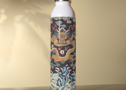 Rank Badge with Dragon with Deer Hooves Slim Water Bottle