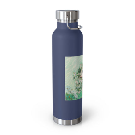Roses by Vincent Van Gogh Copper Vacuum Insulated Bottle, 22oz