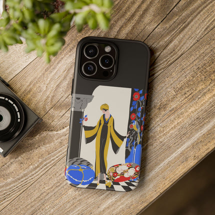 Art Deco Flapper in Yellow Robe Phone Case – Elegant Glamour & Exotic Charm