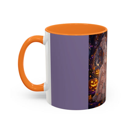 🎃🌙 The Midnight Court Of Pumpkin Grove Colorful Mug – Elegant Halloween Masquerade