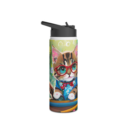 Kitten Scholars Stainless Steel Water Bottle