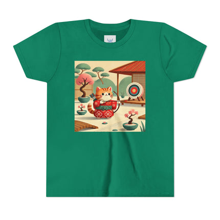 Archer Kitten in the Zen Garden Youth Short Sleeve Tee