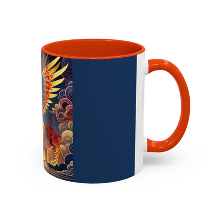 Flame-Winged Horse at Sunset Colorful Mugs (11oz, 15oz)
