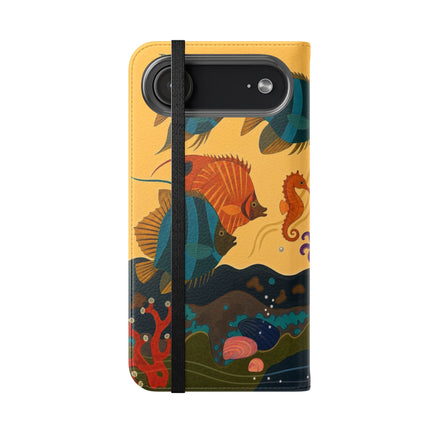 🐚🌊 The Lady Of The Enchanted Pearl Flip Case – Art Deco Undersea Fantasy