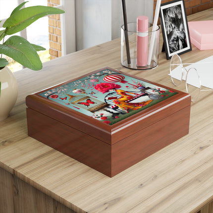 Reading In A Painted Garden Jewelry Box