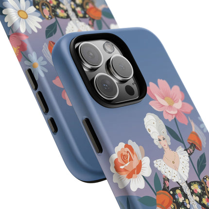 🌸🎀 The Grand Floral Promenade Phone Case – Art Deco Fashion Fantasy