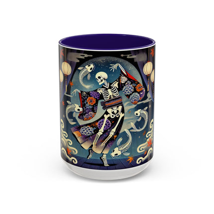 Skeleton Kabuki Performer Colorful Mugs (11oz, 15oz)