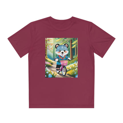 Furry Cyclist Youth Competitor Tee – Woodland Adventure & Playful Charm