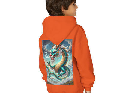 Tibetan Dragon in Battle Youth Heavy Blend Hooded Sweatshirt
