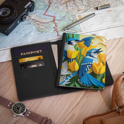 Blue Jays in a Spring Garden Passport Cover