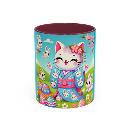 Springtime Kitten’s Easter Joy Colorful Mugs (11oz, 15oz)